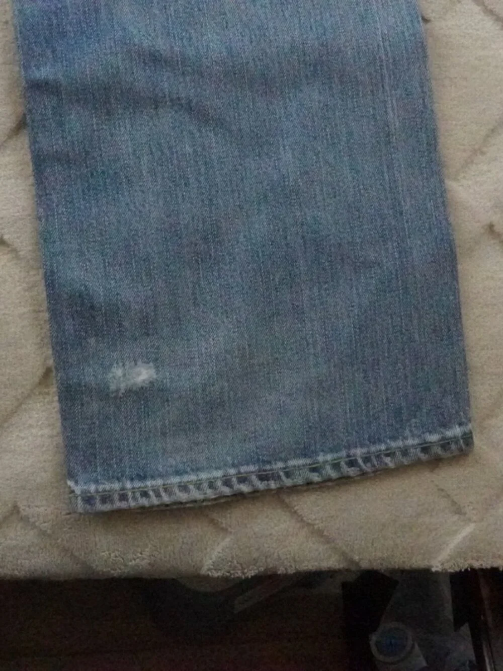 Polo Ralph Lauren Vintage Straight Leg Jean Mens 36x30 Light Wash STARCHED